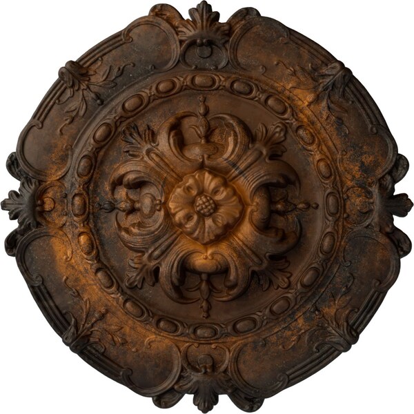 Ekena Millwork Southampton Ceiling Medallion, Hand-Painted Rust, 16 1/2"OD x 2 3/8"P CM16SORUS - main